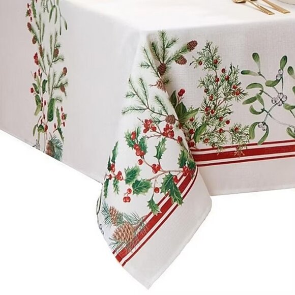 Elrene Holiday Berry Tablecloth 84"x60" Multi NWT - Picture 2 of 2